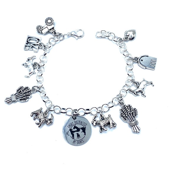 Easily Distracted By Goats Charm Bracelet Goat - Picture 7 of 8